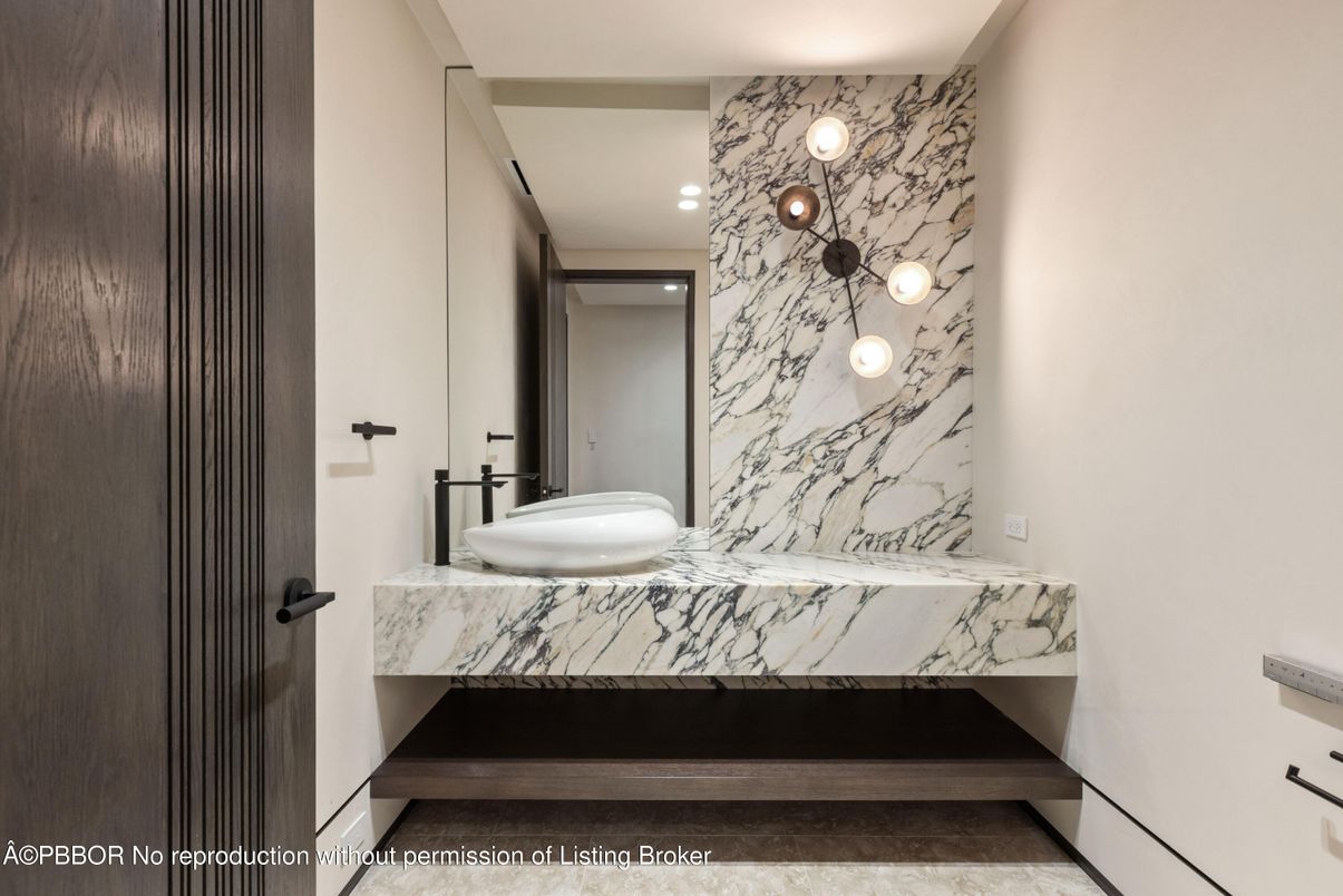 Bathroom, Interior, Marble Walls, Recessed Lighting