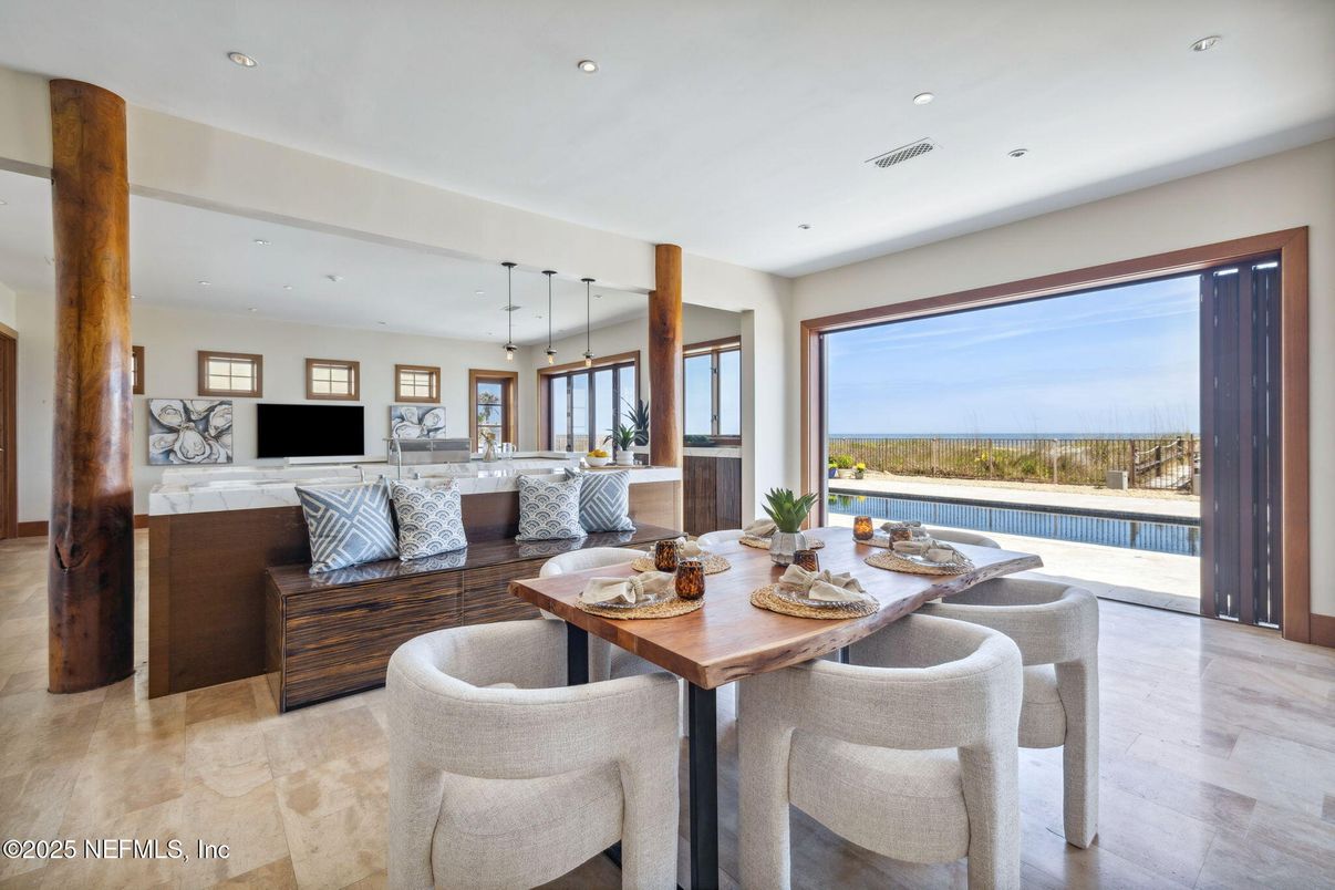 Dining room, Interior, Kitchen, Living room, Pendant Lights, Recessed Lighting, Water