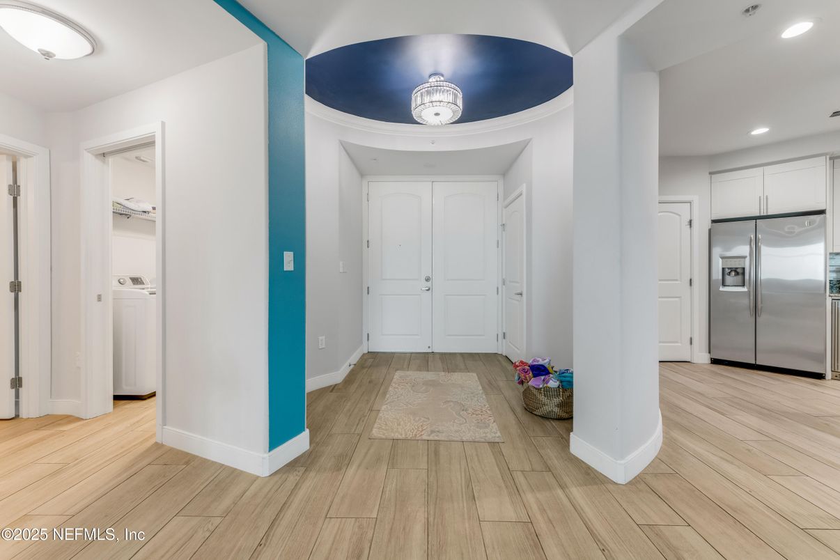 Interior, Recessed Lighting, Stainless Steel Appliances, Wood Texture Flooring