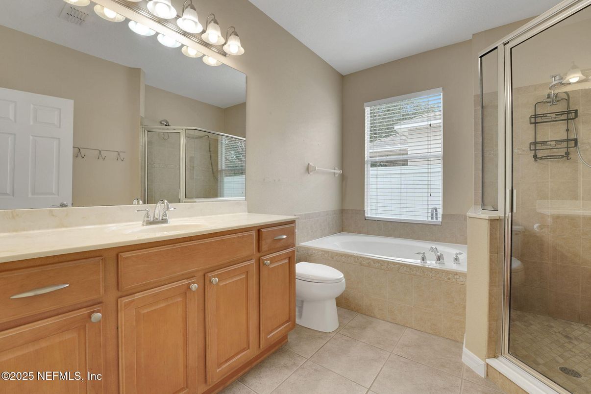 Bathroom, Dual Sink Vanities, Glass Shower, Interior