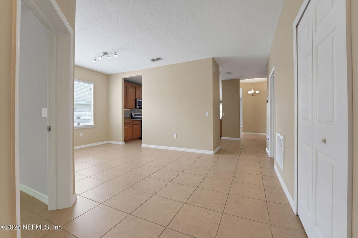 Chandelier, Empty room, Interior