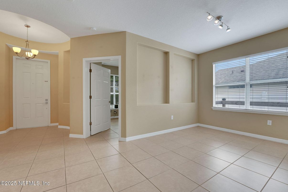 Chandelier, Empty room, Interior