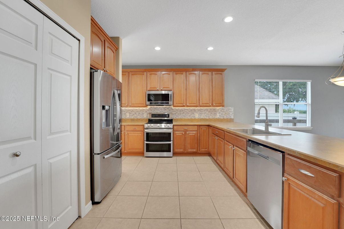 Interior, Kitchen, Recessed Lighting, Stainless Steel Appliances