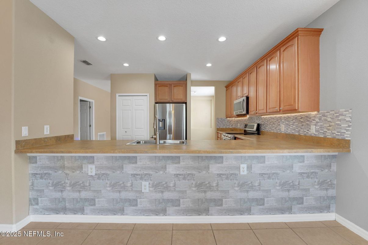Interior, Kitchen, Recessed Lighting, Stainless Steel Appliances