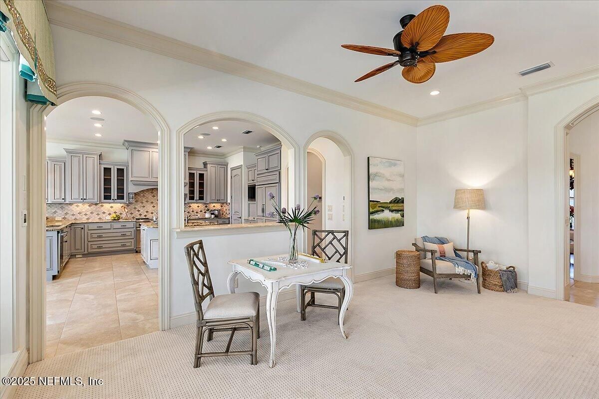Dining room, Interior, Kitchen, Recessed Lighting, Stainless Steel Appliances