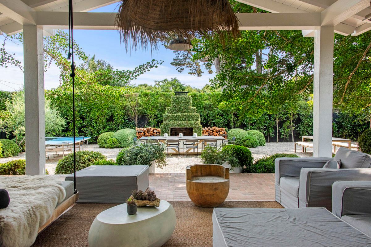 Backyard, Exterior, Fireplace