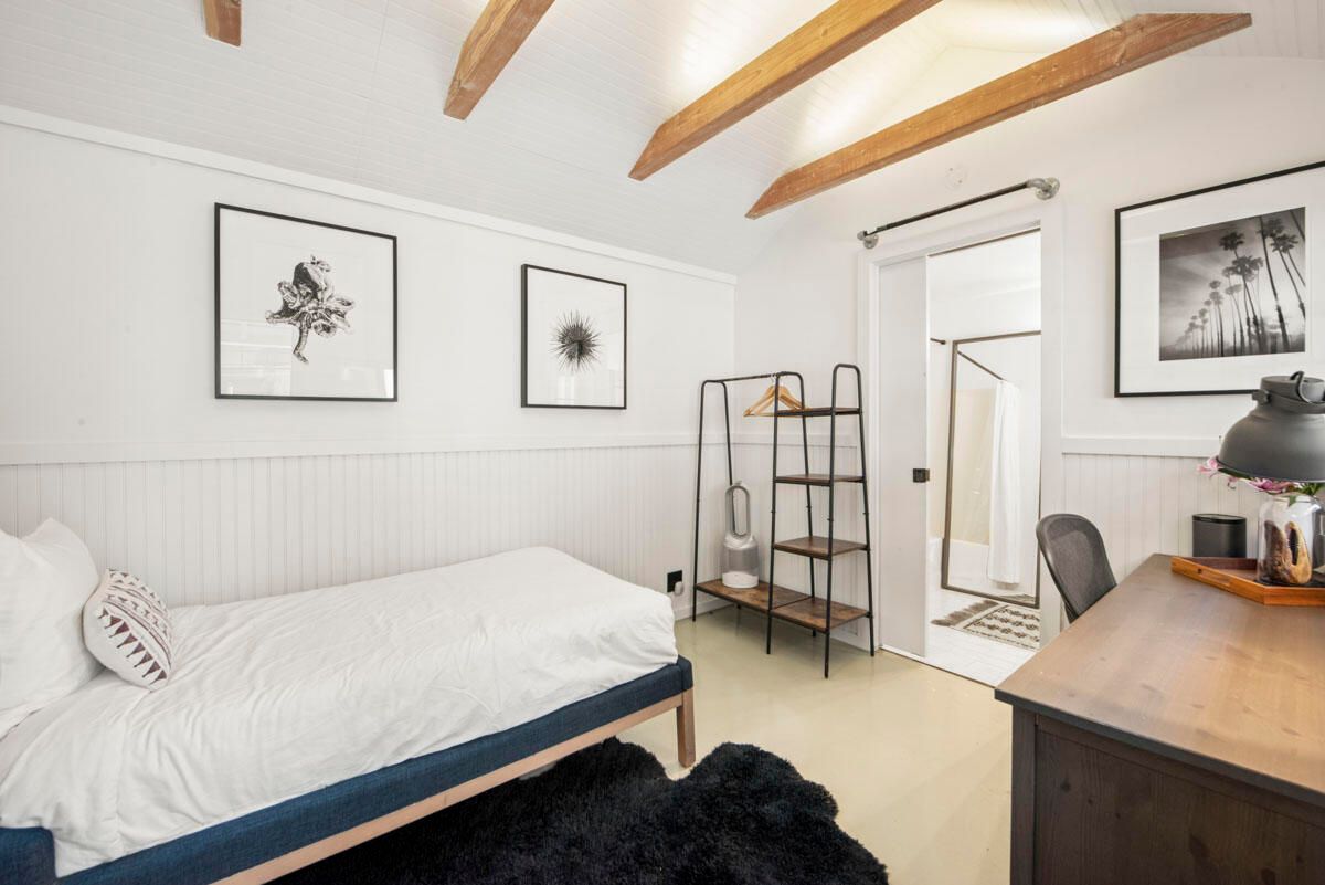 Bedroom, Interior, Wooden Beams, Wood Texture Flooring
