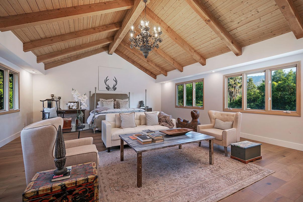 Chandelier, Interior, Living room, Wooden Beams, Wooden Ceilings, Wood Texture Flooring