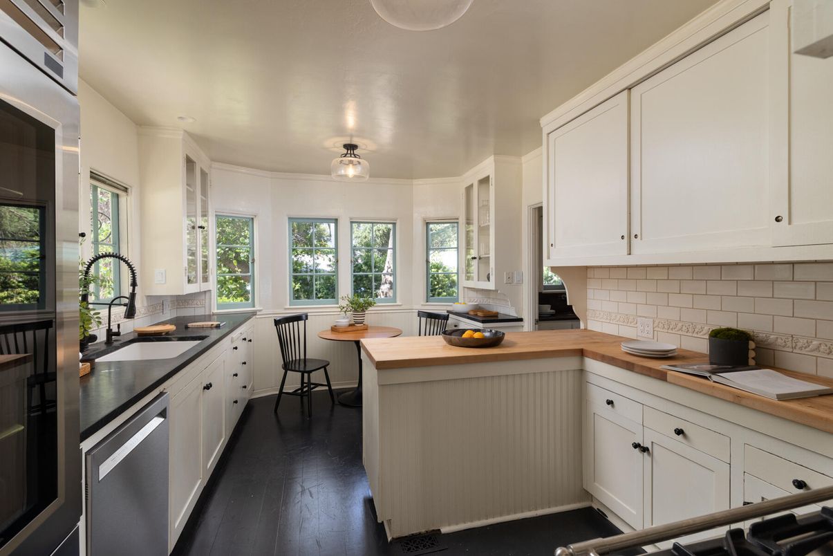Interior, Kitchen, Wood Texture Flooring