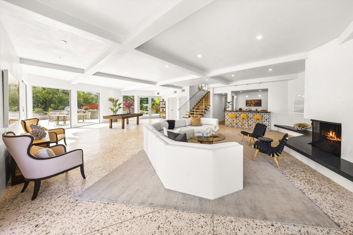 Fireplace, Game Room, Interior, Living room, Recessed Lighting
