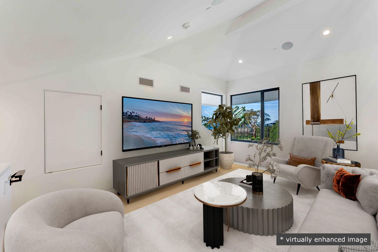 Interior, Living room, Recessed Lighting