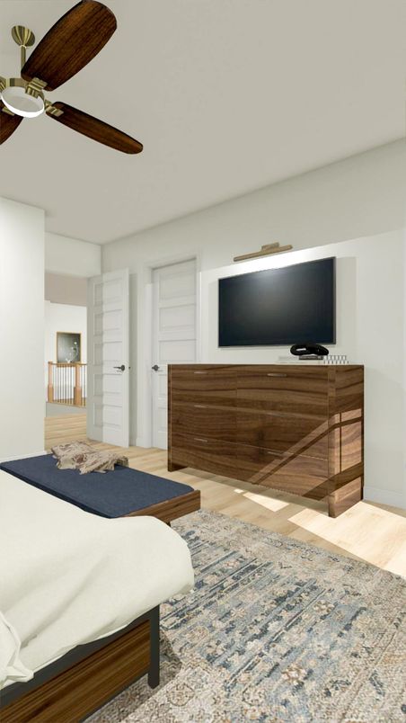 Bedroom, Interior, Wood Texture Flooring