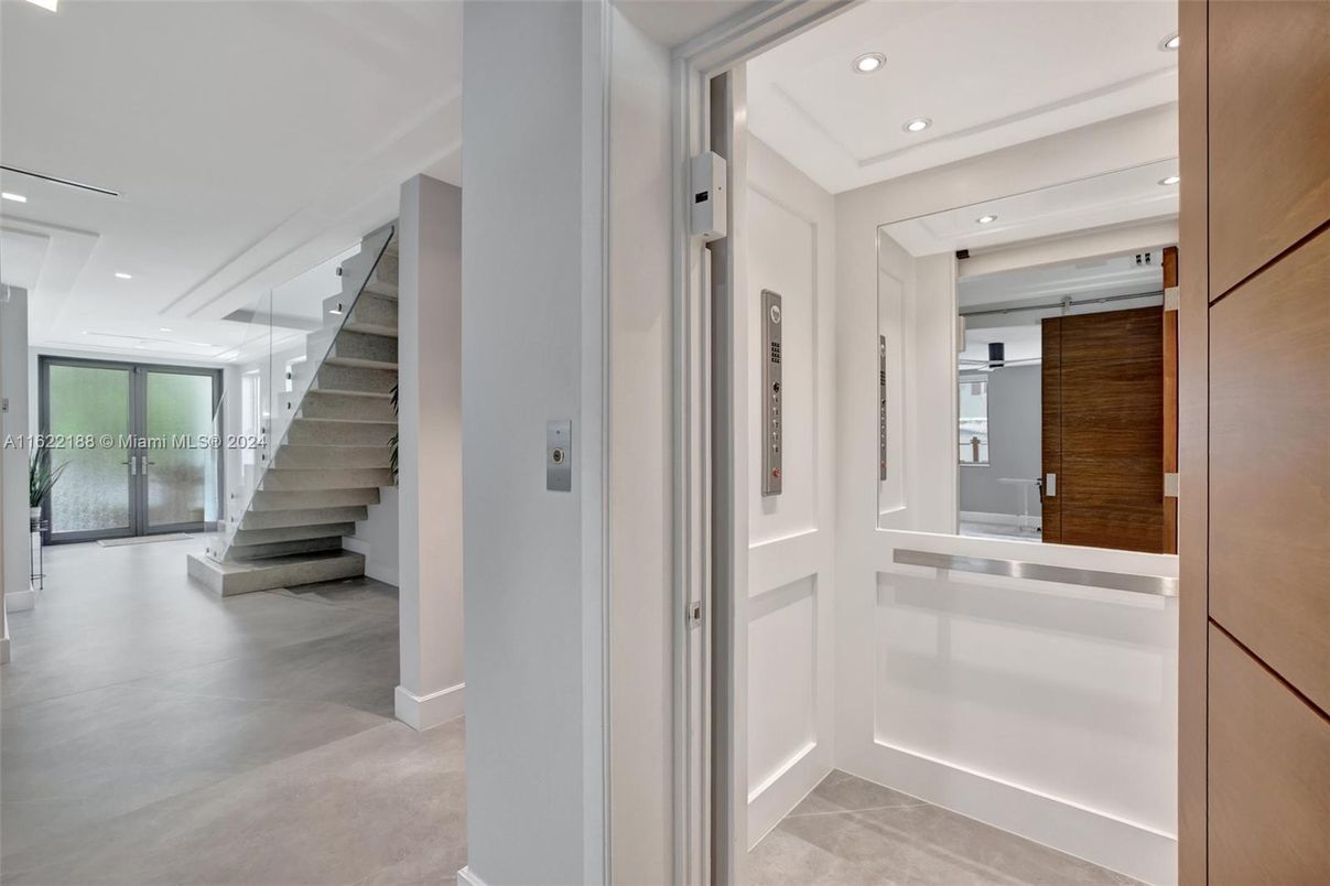 Elevator, Interior, Recessed Lighting