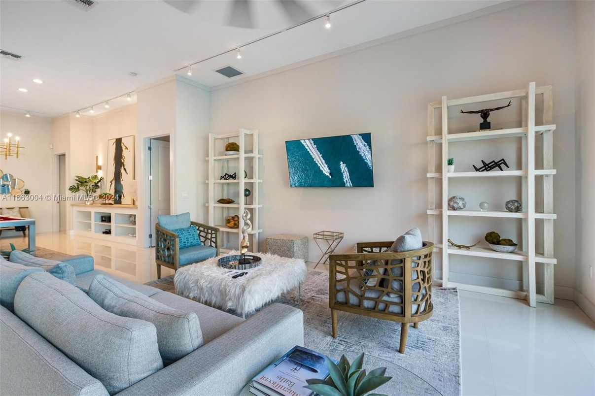 Interior, Living room, Recessed Lighting