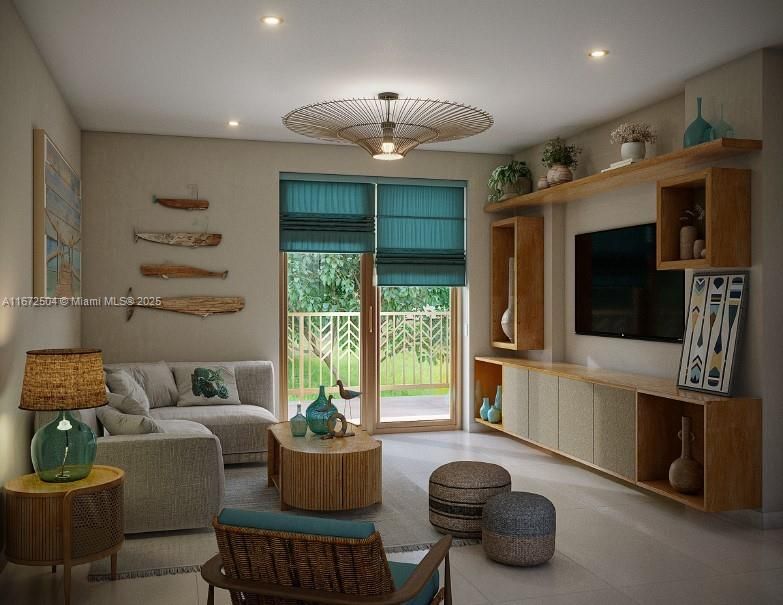 Interior, Living room, Recessed Lighting