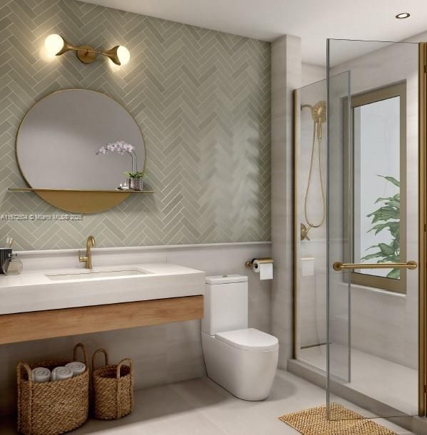 Bathroom, Glass Shower, Interior