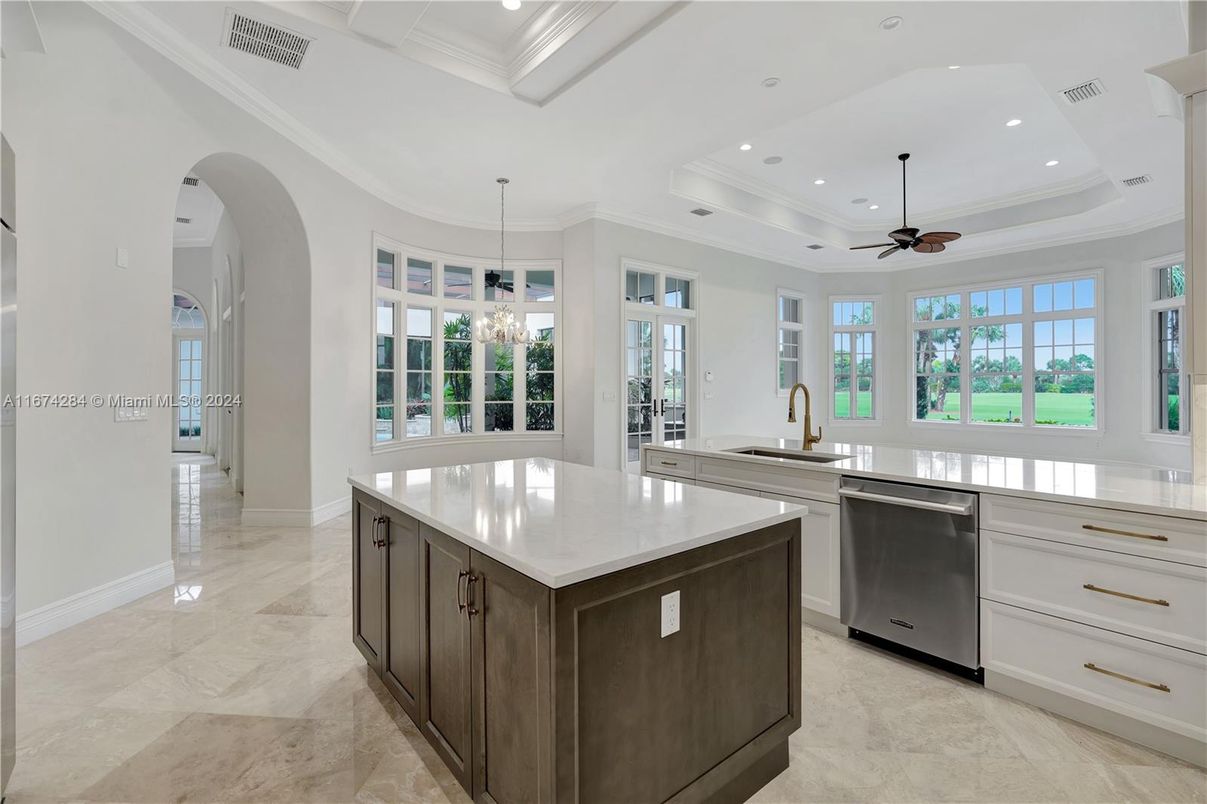 Interior, Kitchen, Pendant Lights, Recessed Lighting, Stainless Steel Appliances