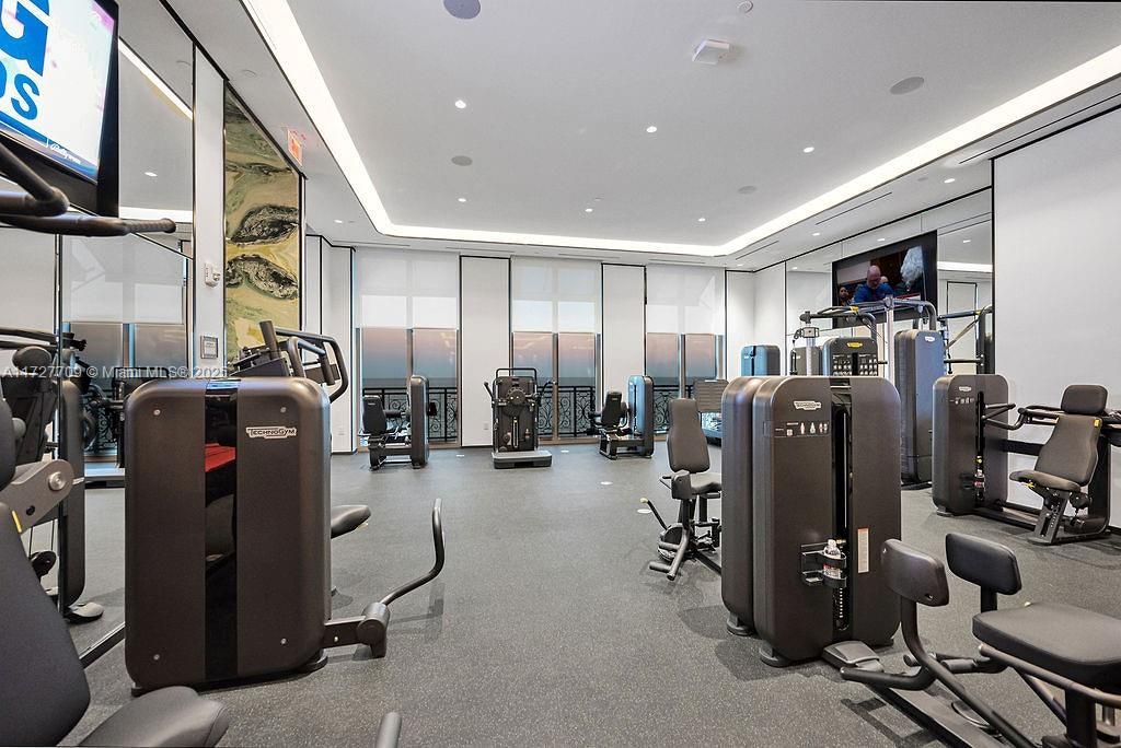 Fitness Equipment, Gym, Interior, Recessed Lighting