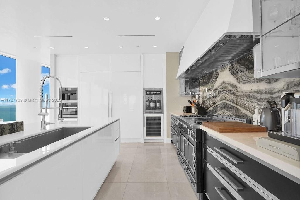 Interior, Kitchen, Recessed Lighting, Stainless Steel Appliances, Water