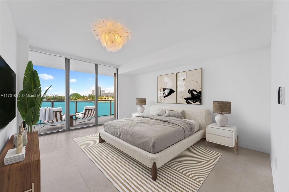Bedroom, Chandelier, Interior, Water