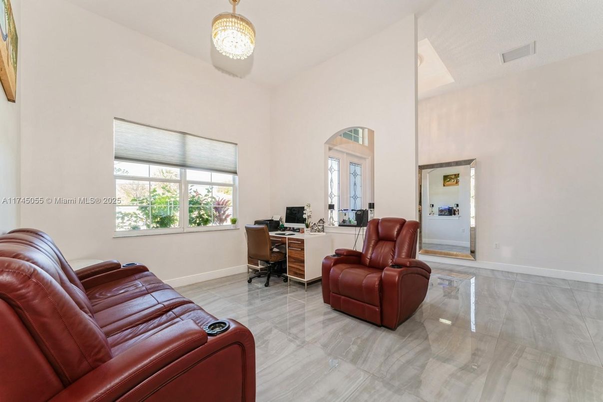 Chandelier, Home Office, Interior