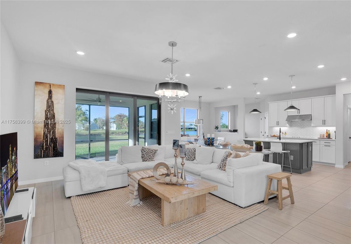 Dining room, Interior, Kitchen, Living room, Pendant Lights, Recessed Lighting, Water