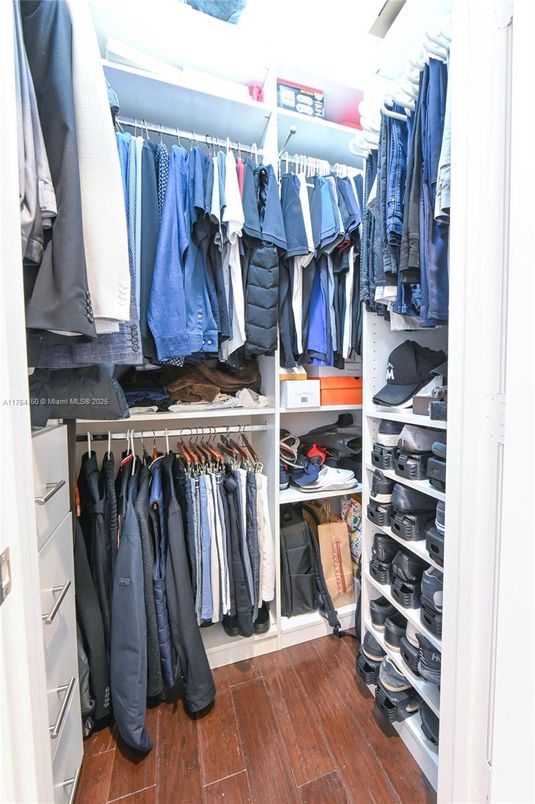 Interior, Walk-in Closets, Wood Texture Flooring