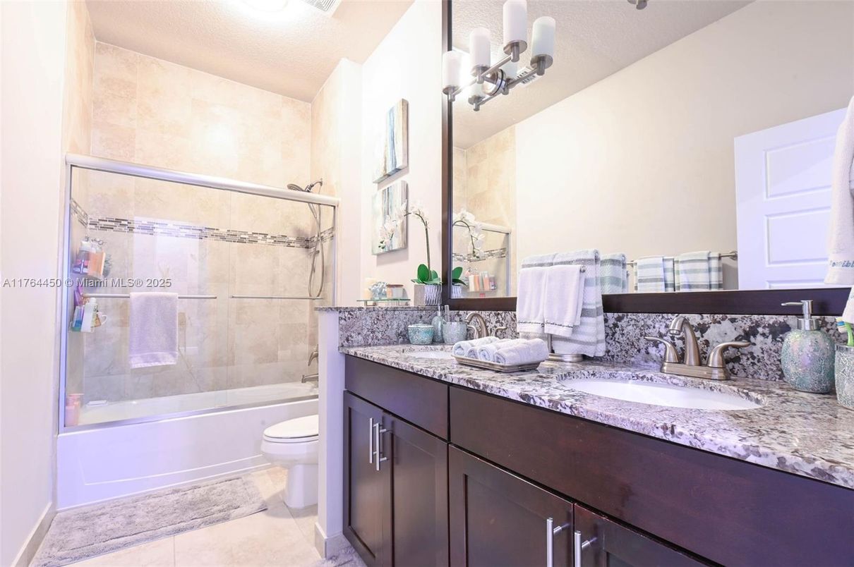 Bathroom, Dual Sink Vanities, Glass Shower, Interior