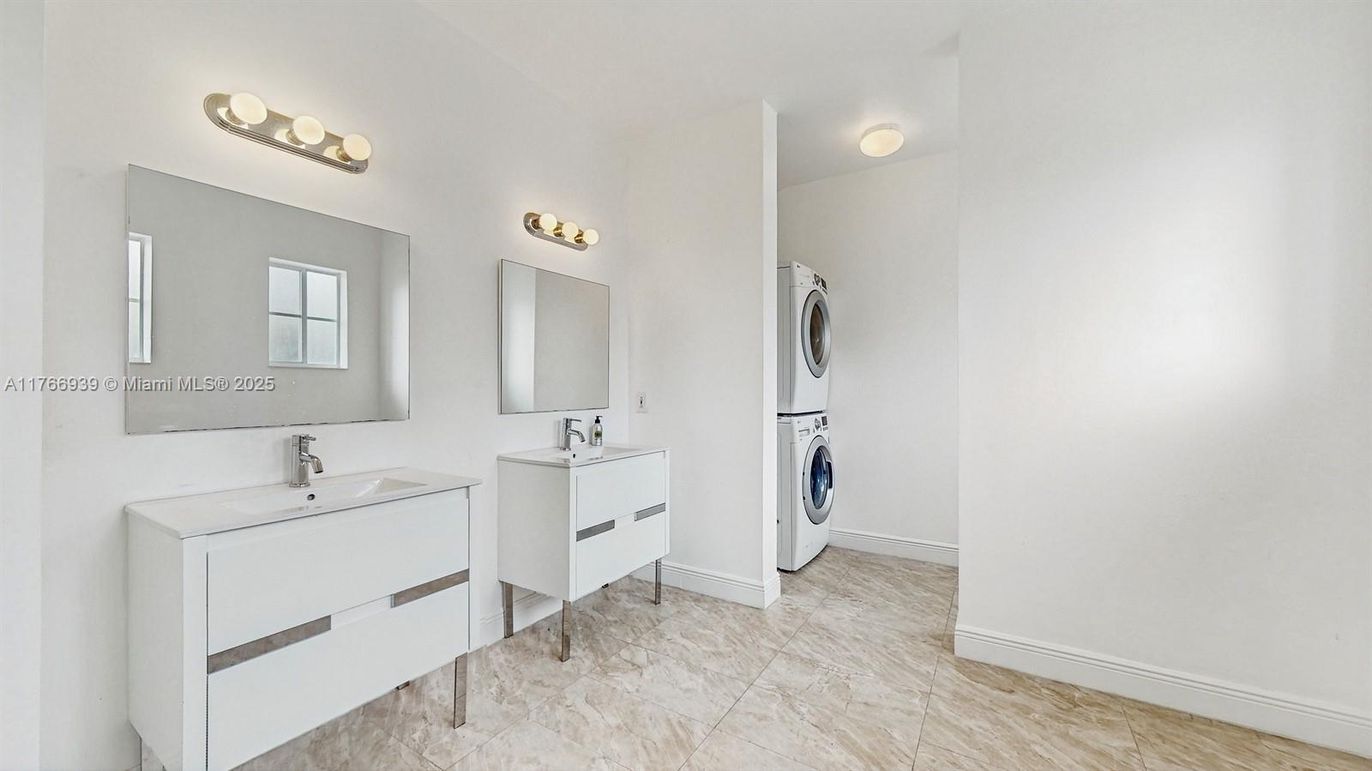 Bathroom, Dual Sink Vanities, Interior, Utility Closets, Washer