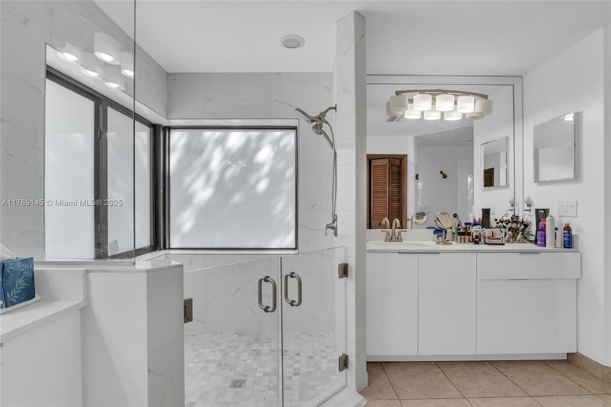 Bathroom, Glass Shower, Interior, Marble Walls