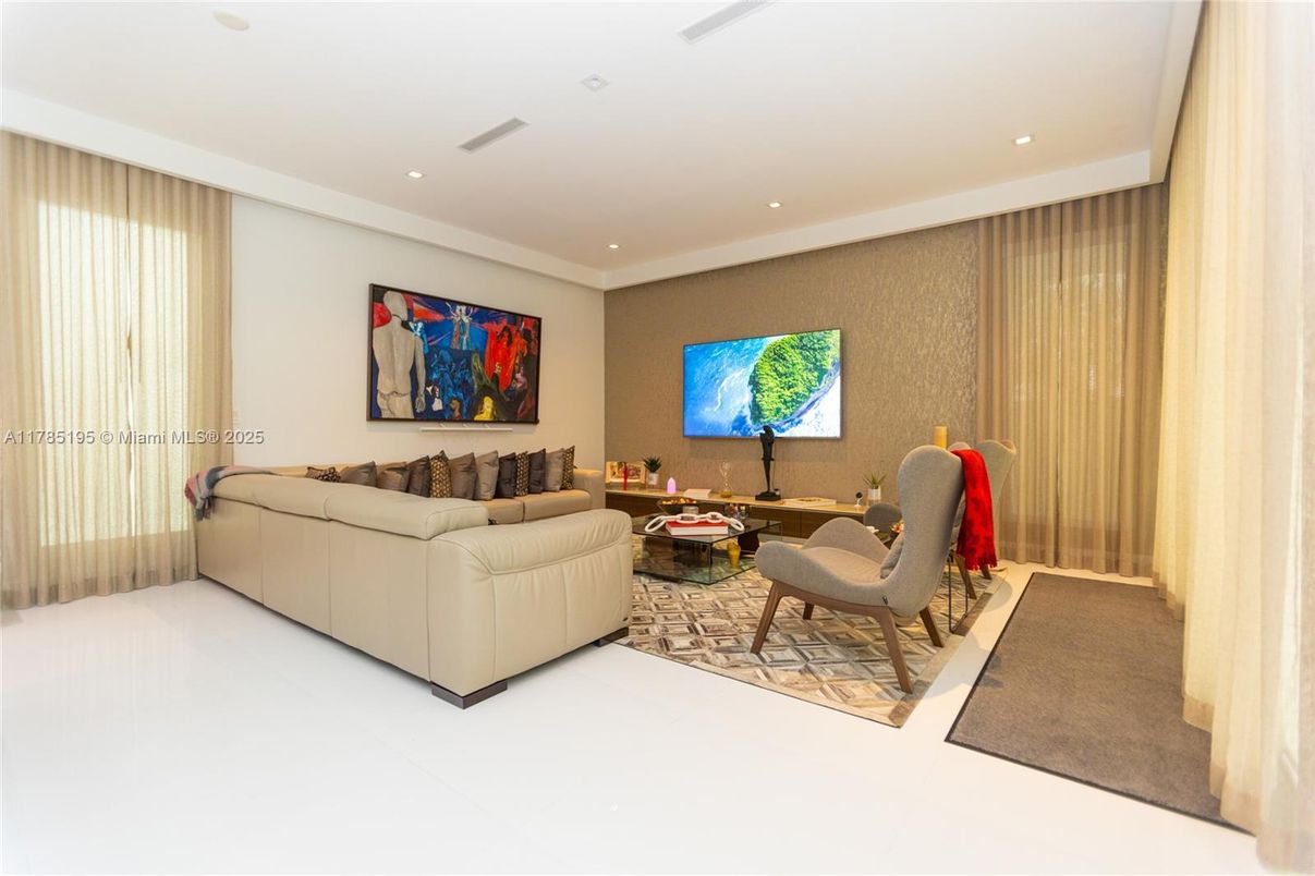 Interior, Living room, Recessed Lighting