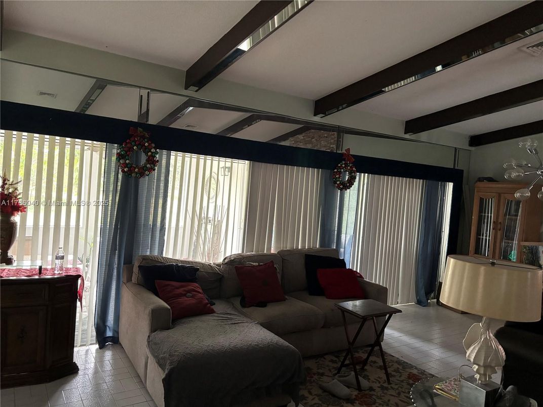 Interior, Living room, Wooden Beams