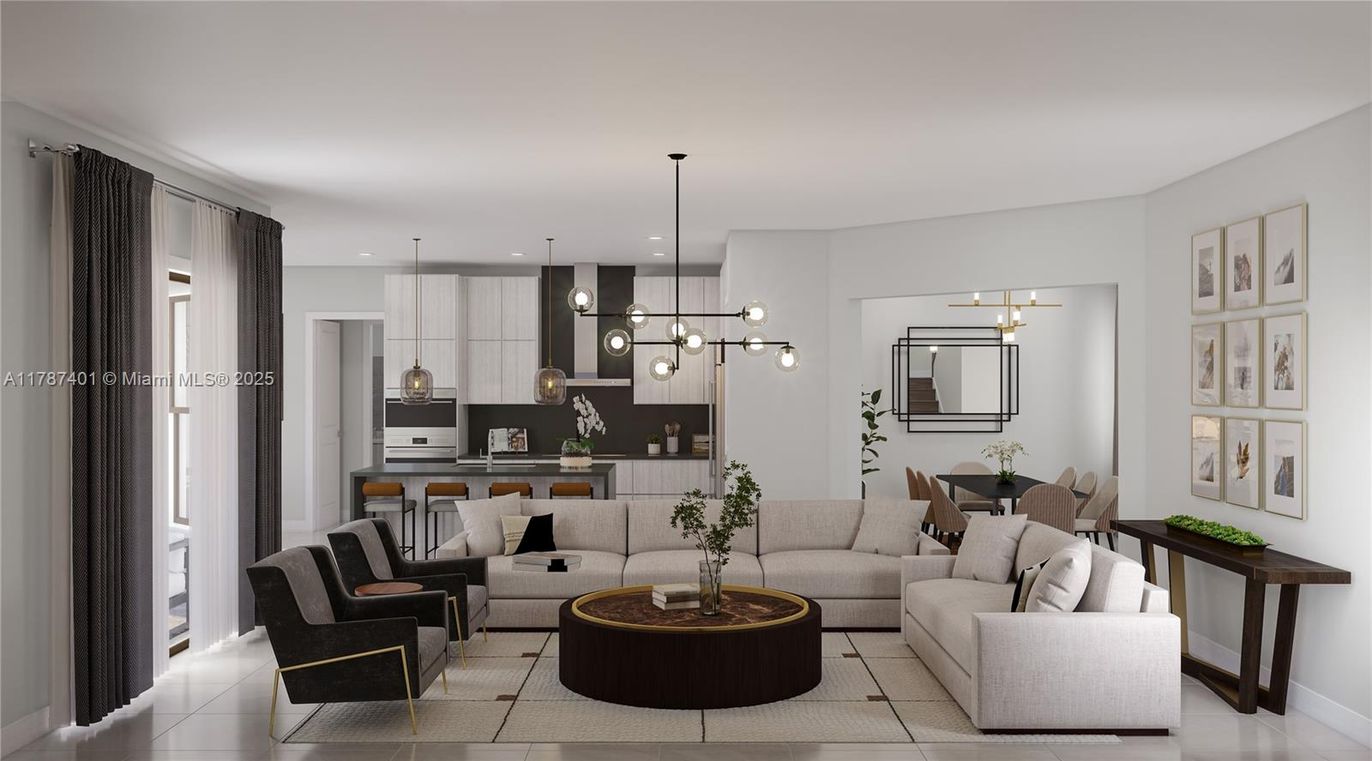 Dining room, Interior, Kitchen, Living room, Pendant Lights, Recessed Lighting
