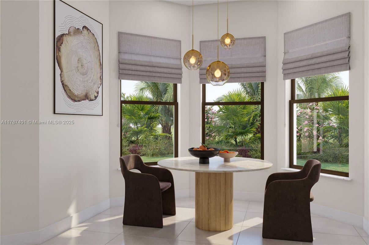 Dining room, Interior, Pendant Lights