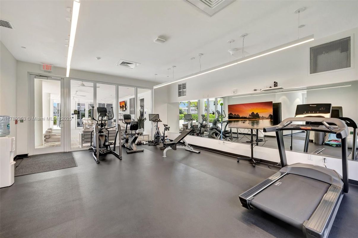 Fitness Equipment, Gym, Interior, Pendant Lights