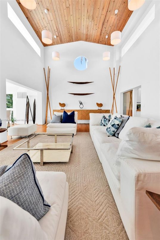 Interior, Living room, Wooden Ceilings