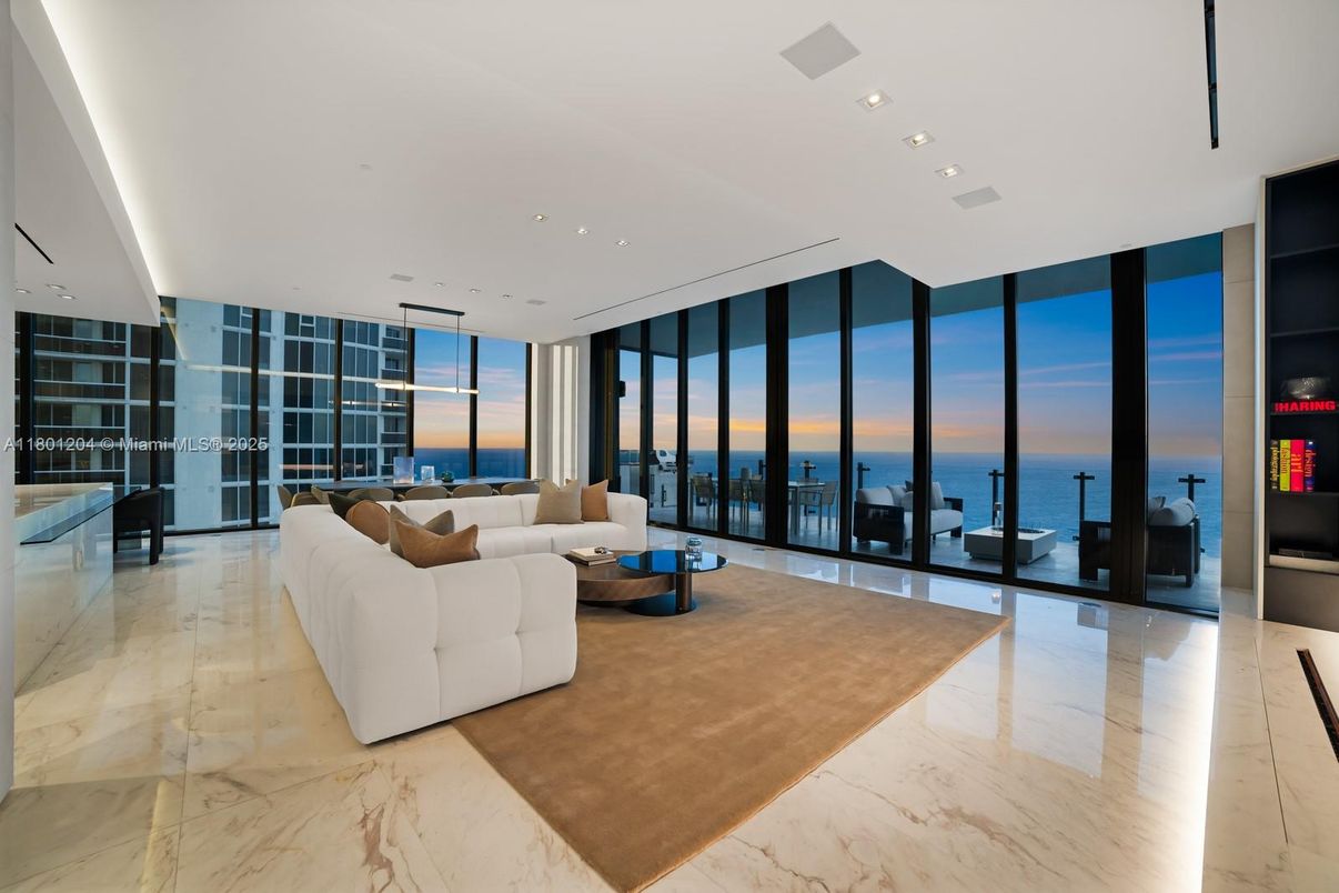 Interior, Living room, Marble, Recessed Lighting, Water