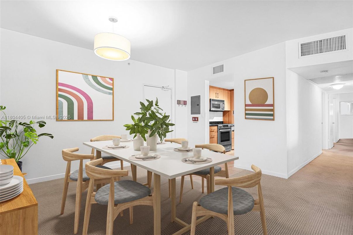 Dining room, Interior, Kitchen, Stainless Steel Appliances