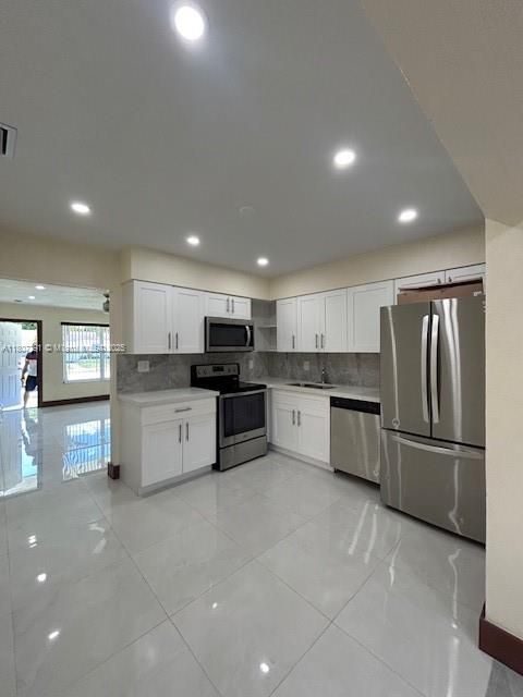 Interior, Kitchen, Recessed Lighting, Stainless Steel Appliances