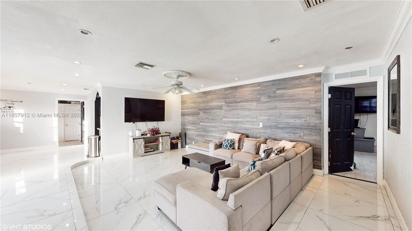 Interior, Living room, Marble, Recessed Lighting, Wooden Walls