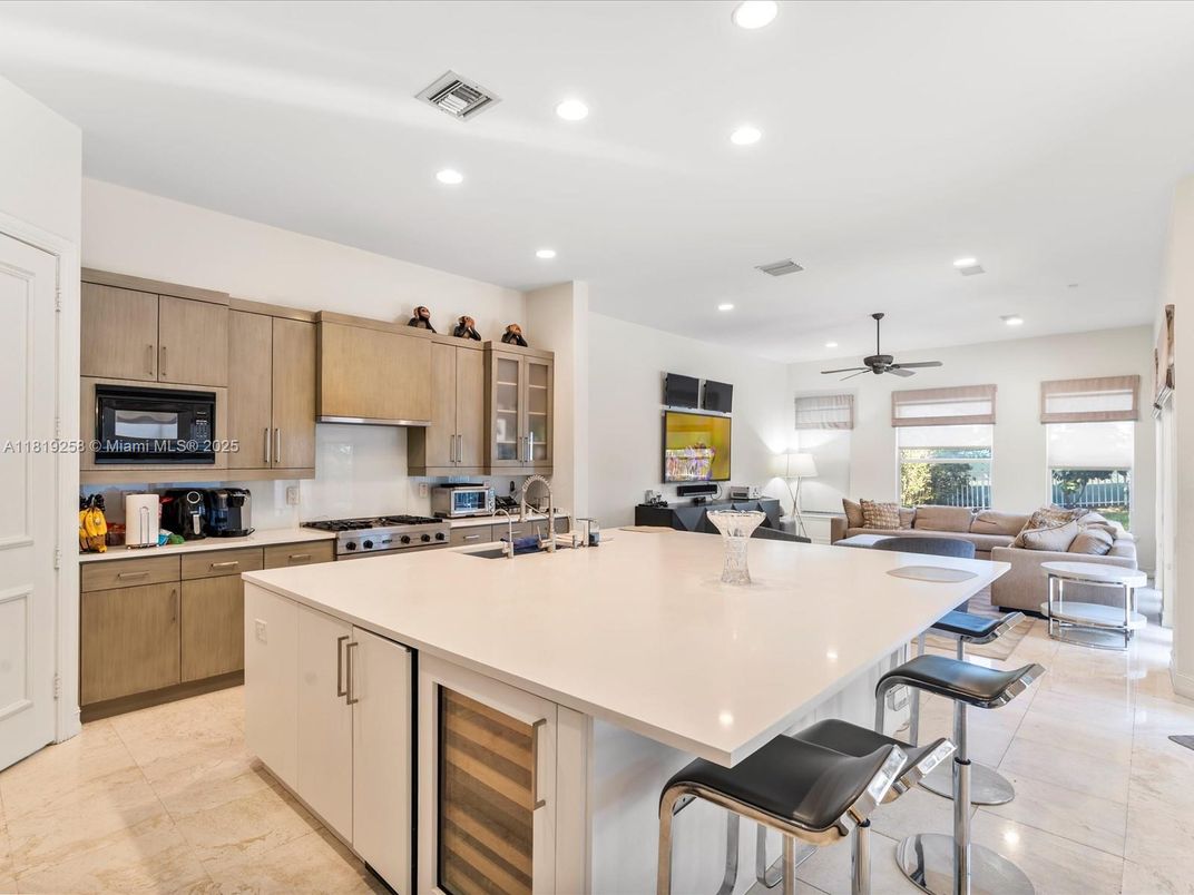 Interior, Kitchen, Living room, Recessed Lighting, Stainless Steel Appliances