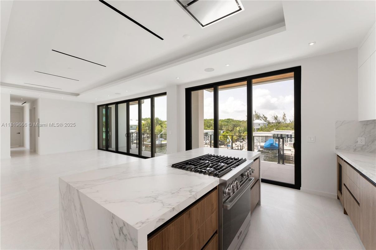 Interior, Kitchen, Recessed Lighting, Stainless Steel Appliances, Water