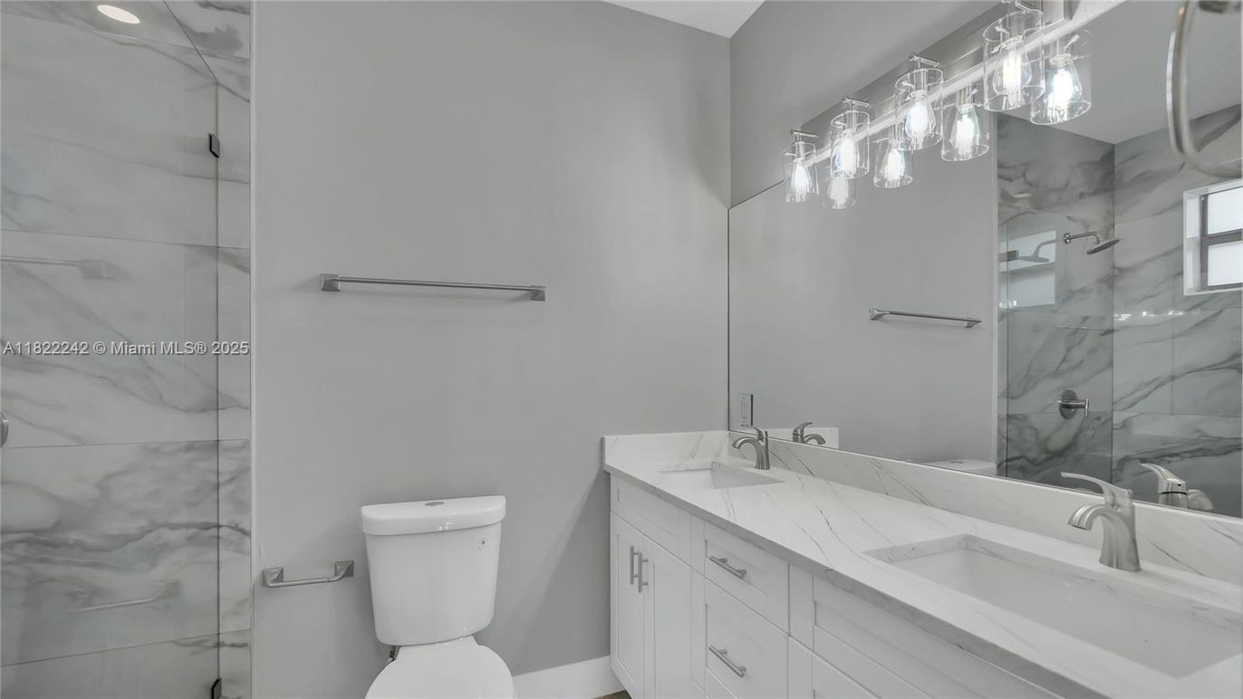 Bathroom, Glass Shower, Interior, Marble Walls