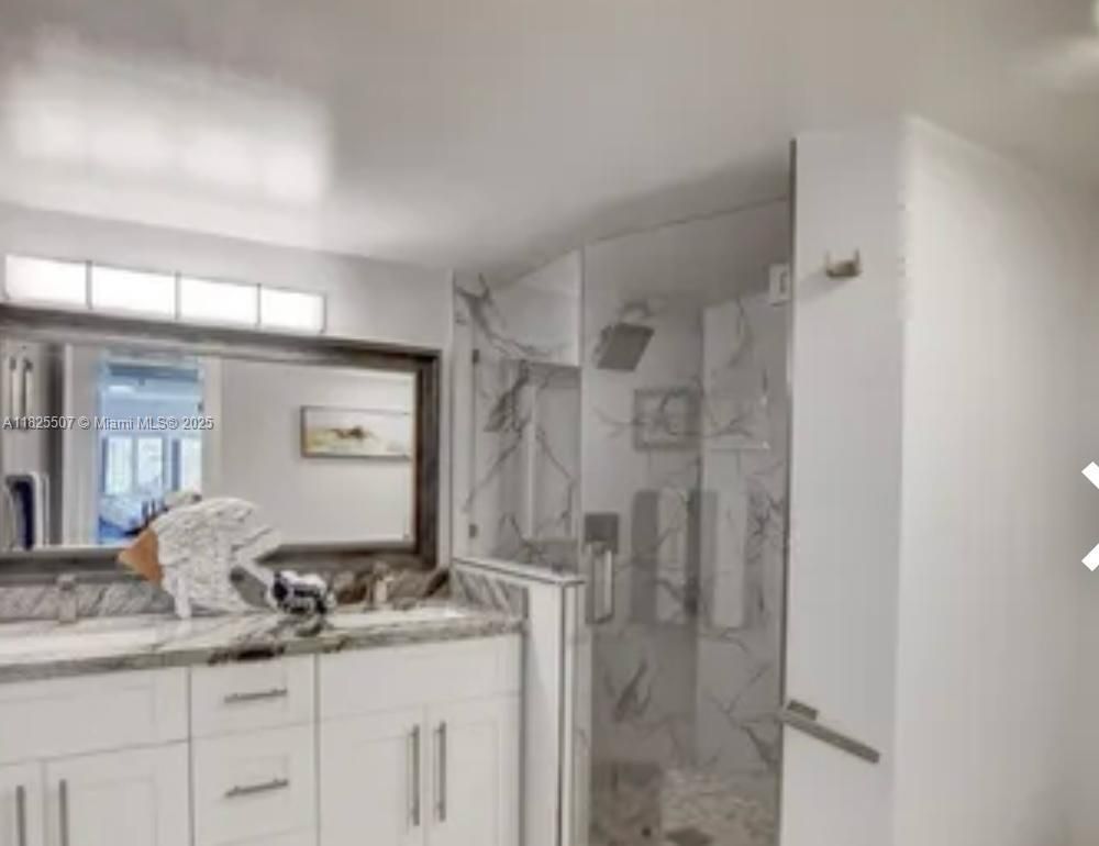 Bathroom, Glass Shower, Interior, Marble Walls
