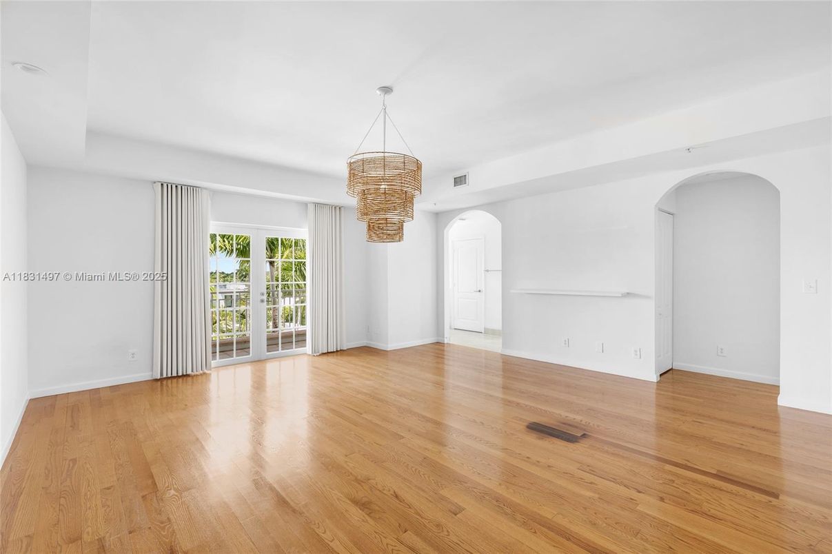 Chandelier, Empty room, Interior, Wood Texture Flooring