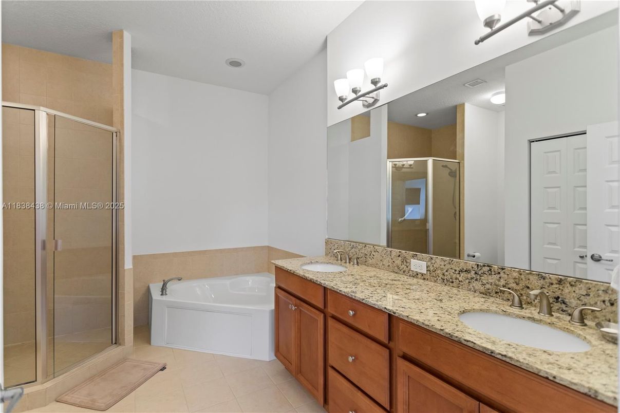 Bathroom, Dual Sink Vanities, Glass Shower, Interior