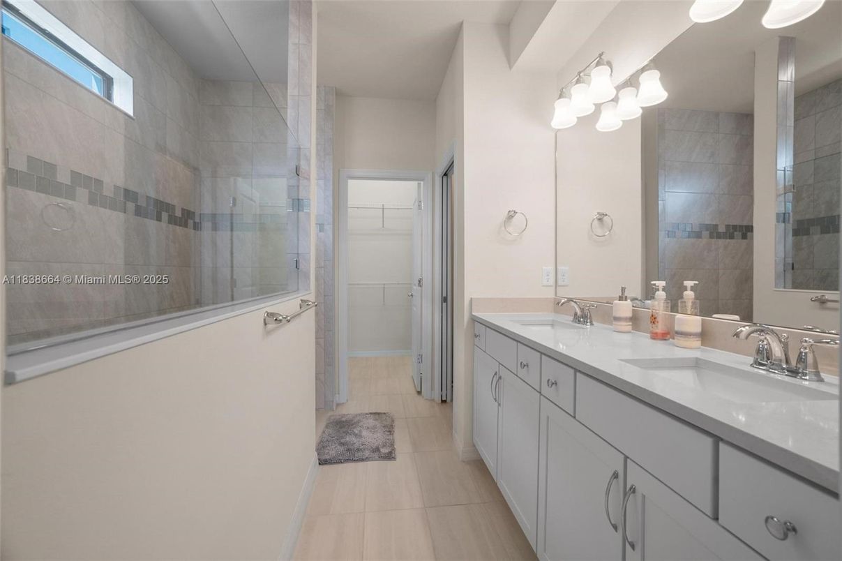 Bathroom, Dual Sink Vanities, Glass Shower, Interior