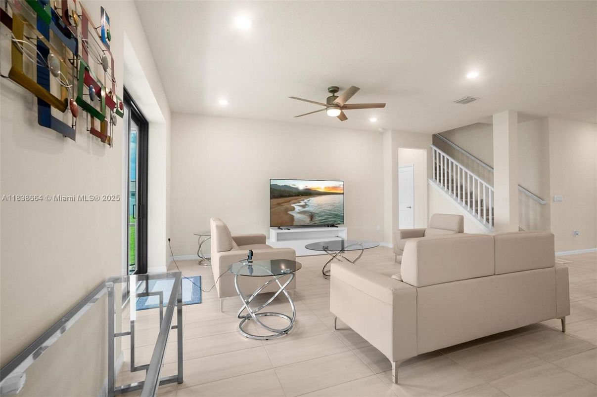 Interior, Living room, Recessed Lighting
