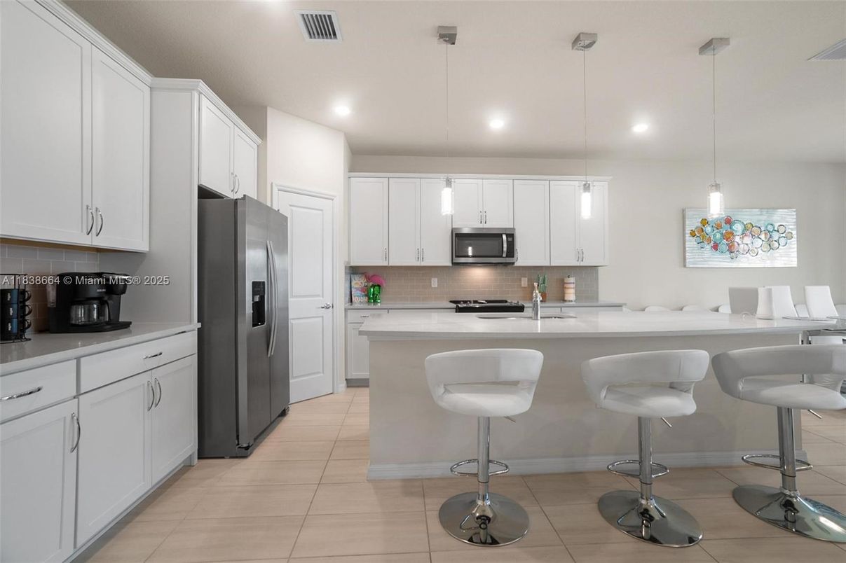 Interior, Kitchen, Pendant Lights, Recessed Lighting, Stainless Steel Appliances