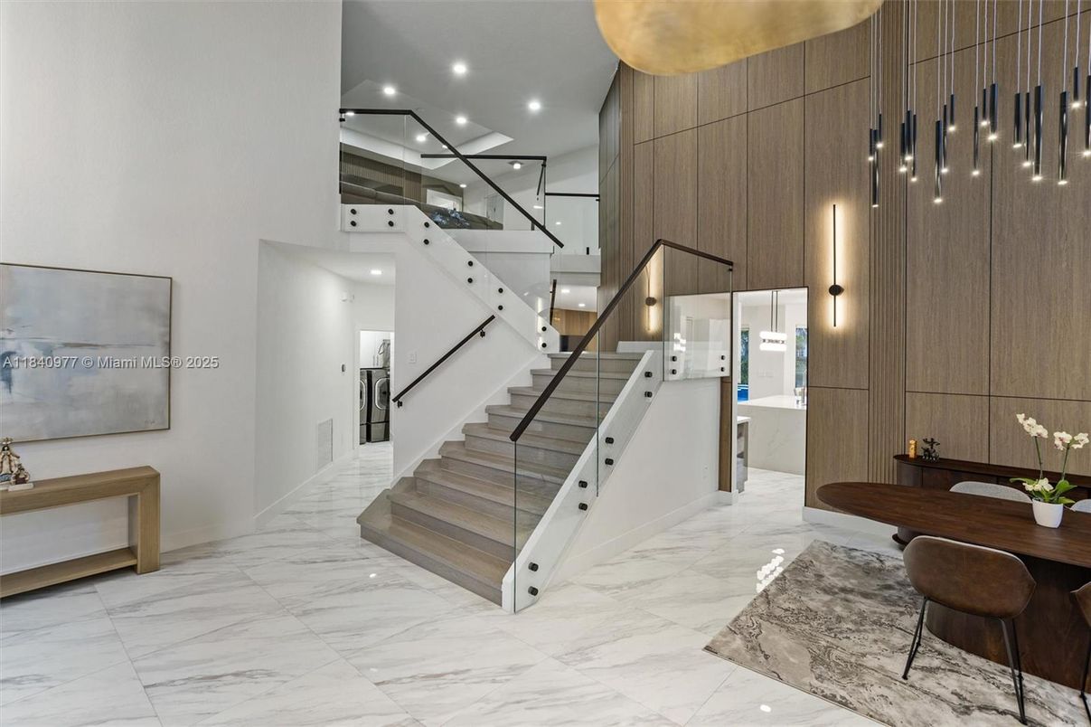 Interior, Kitchen, Marble, Pendant Lights, Recessed Lighting